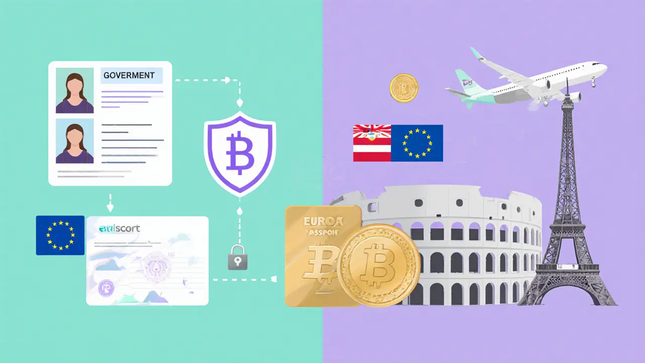 Illustration of ID verification and travel arrangements for Eurogirlsescort escorts.
