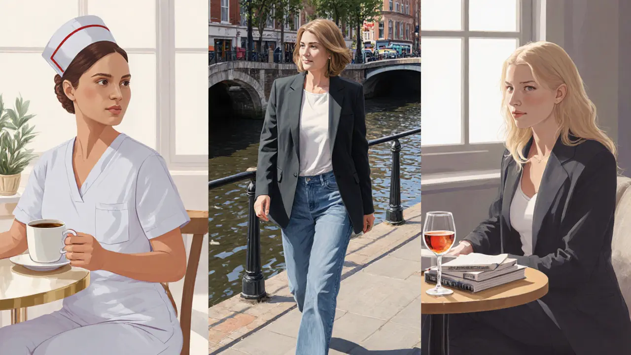 Three real women in everyday Manchester settings, portrayed with dignity and natural beauty.