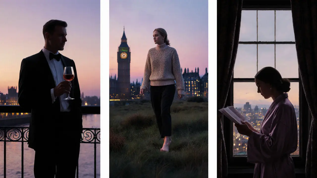 Three women in different settings embody the diverse roles of elite companionship in the UK.